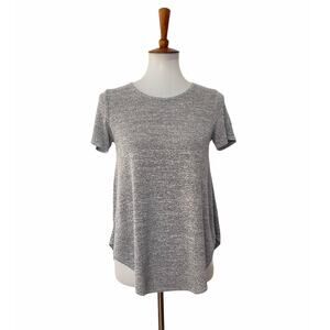 Wilfred Free Womens Pullover Shirt Short Sleeve Grey S Small